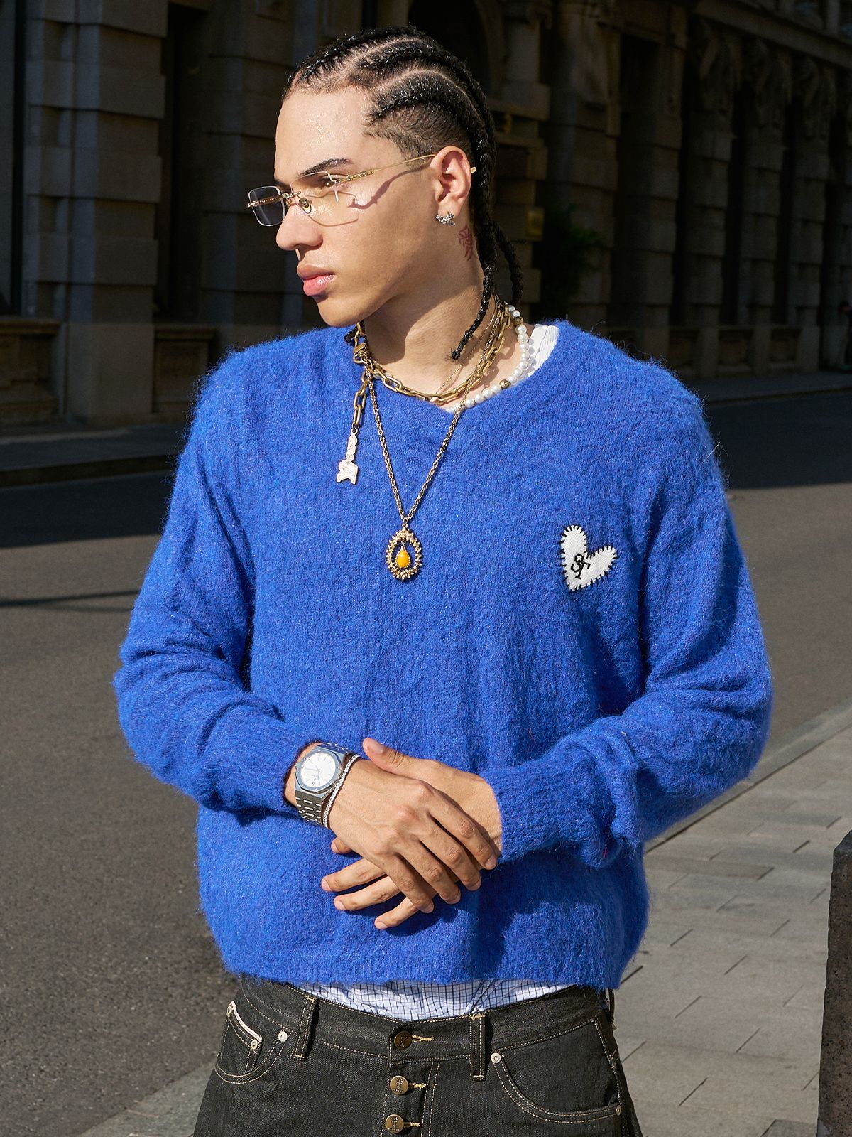 스팁(STEEPC) Lovelove*Wool sweater_Blue