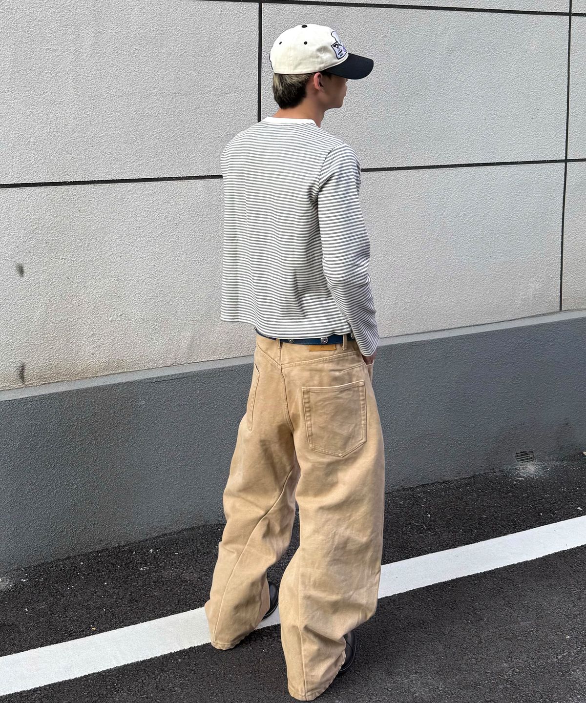 스팁(STEEPC) 80s*Curved work pants_fake button-fly