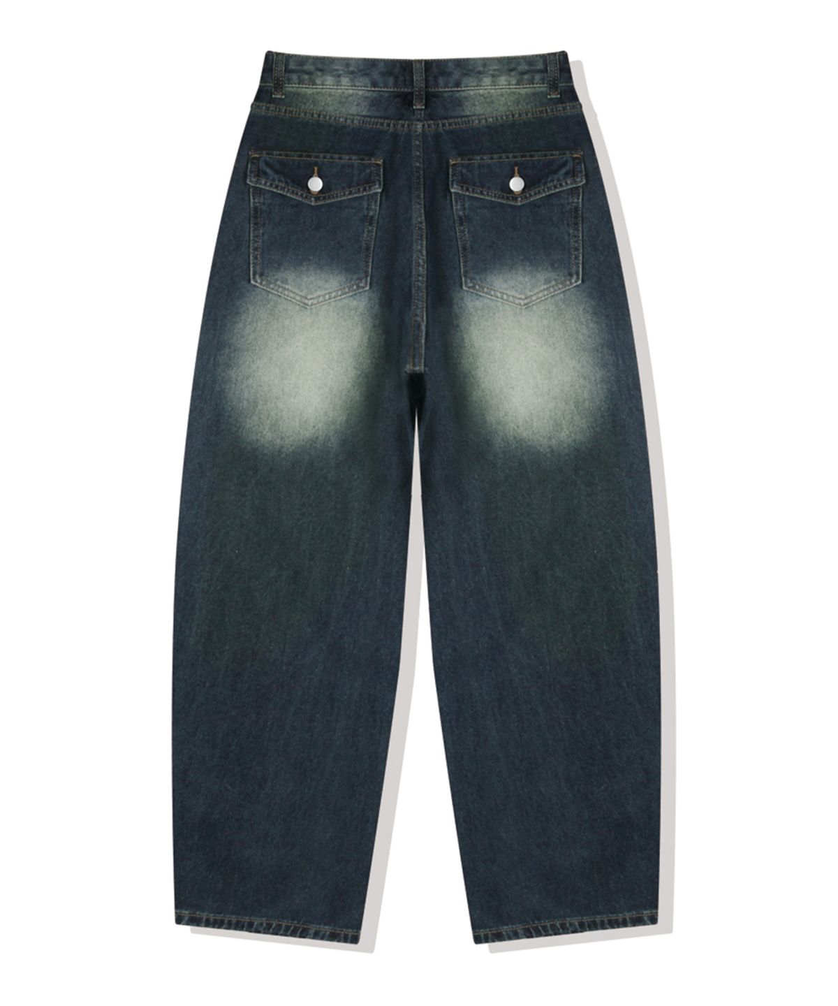 유라이프지(ULIFEZIP) 타이지 백포켓 벌룬 와이드 데님 팬츠 2 Color [ULZD_0047]