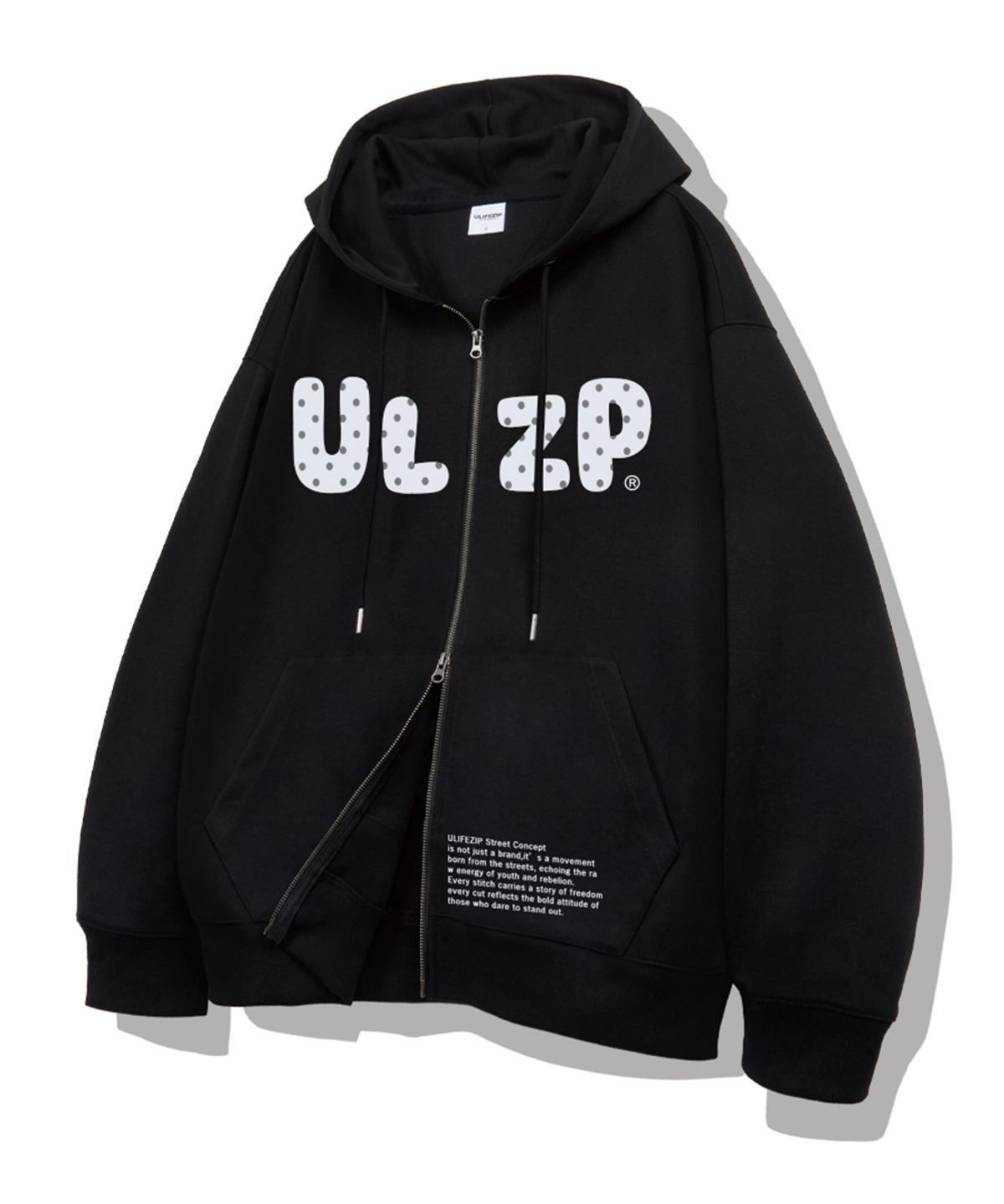 유라이프지(ULIFEZIP) 도트하프 우먼 2WAY 오버핏 후드집업 4 Color [ULZH_6006]
