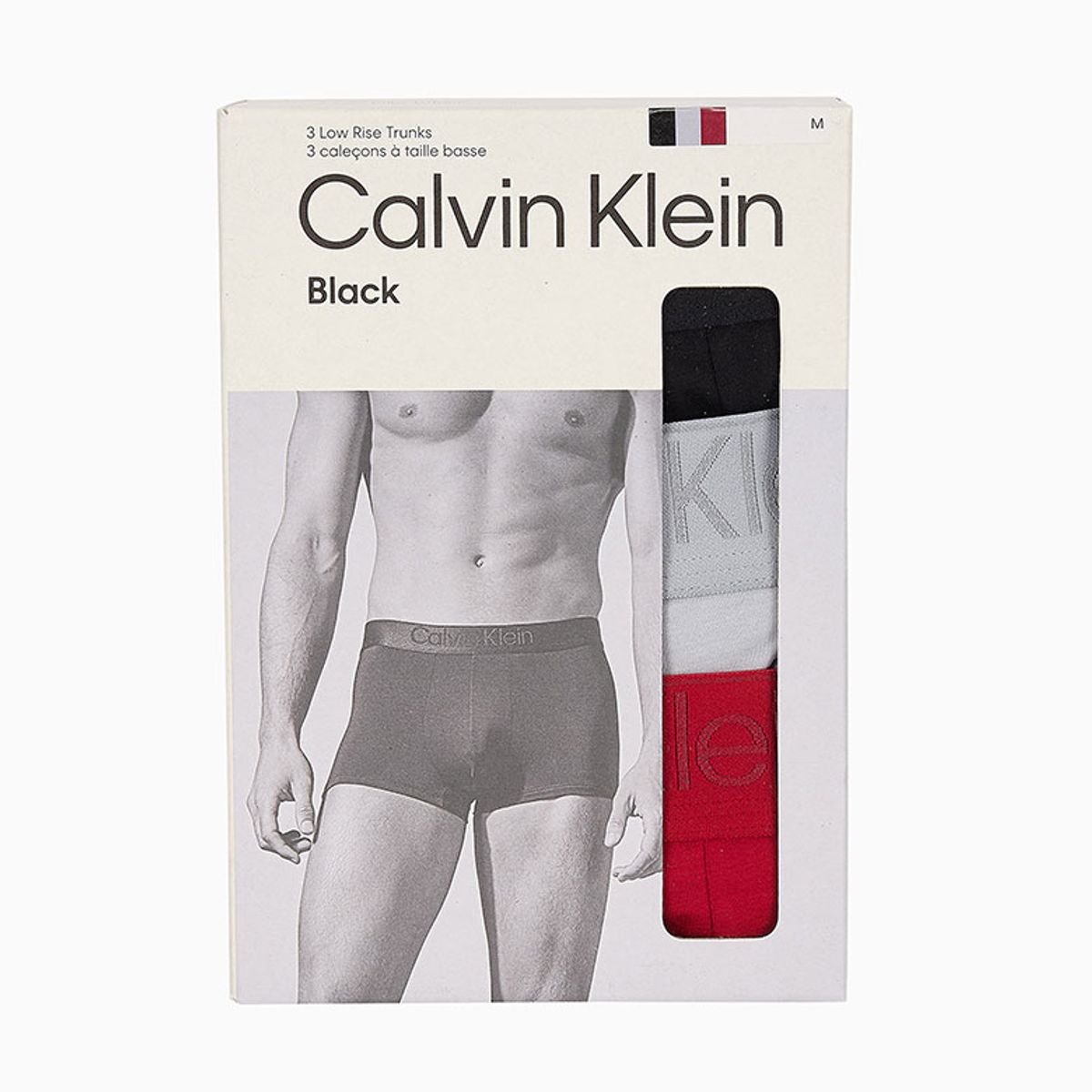 캘빈클라인 언더웨어(CALVIN KLEIN UNDERWEAR) 남성 CK 블랙 3PK 로우 라이즈 트렁크_NB365133W