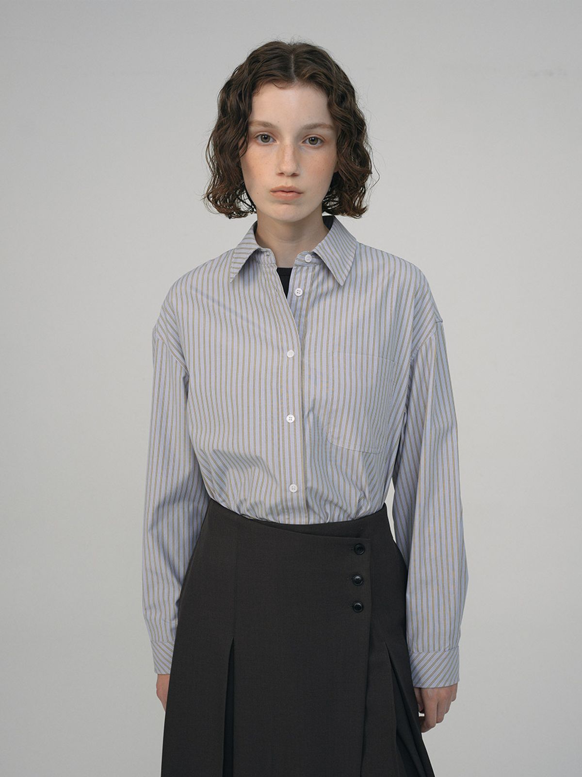 헌치(HUNCH) Unique Overfit Pocket Shirt (2color)