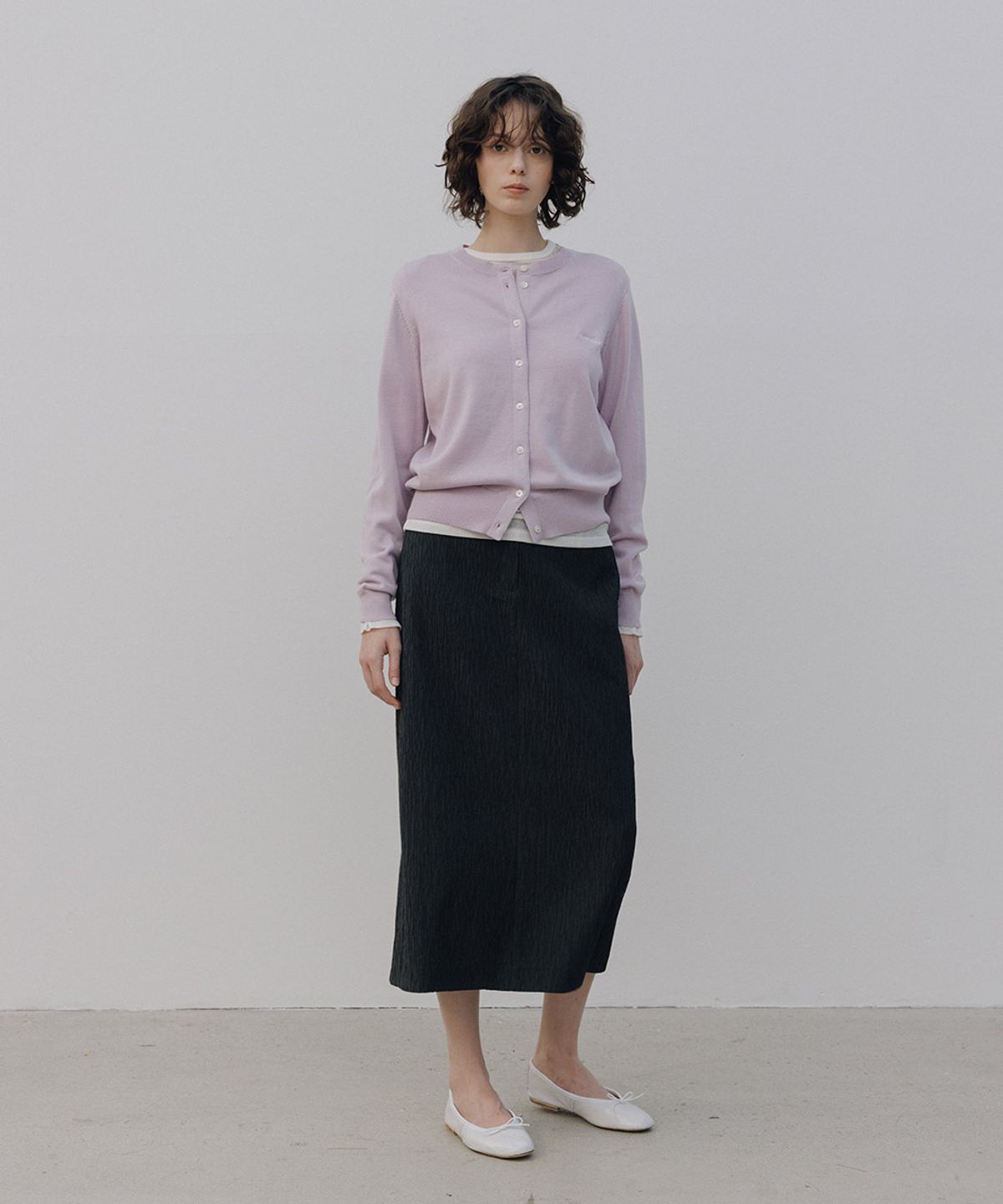 헌치(HUNCH) Basic Round-Neck Cardigan (3color)