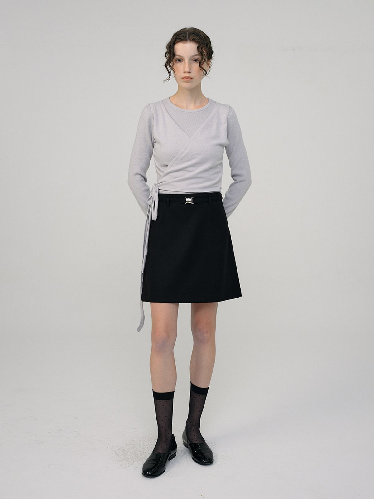 헌치(HUNCH) Strap Wrap Knit (2color)