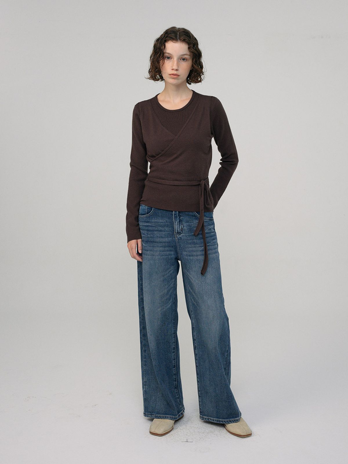 헌치(HUNCH) Strap Wrap Knit (2color)