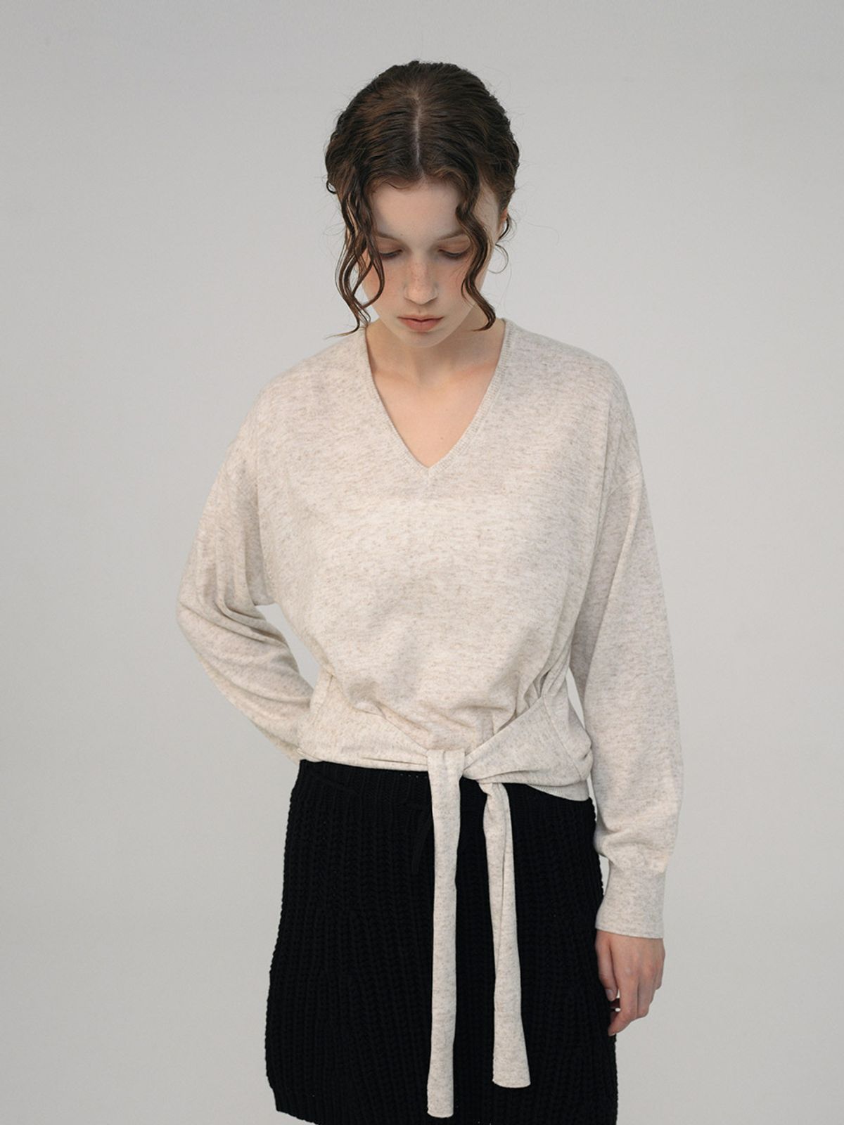 헌치(HUNCH) Bold Knit Skirt (2color)