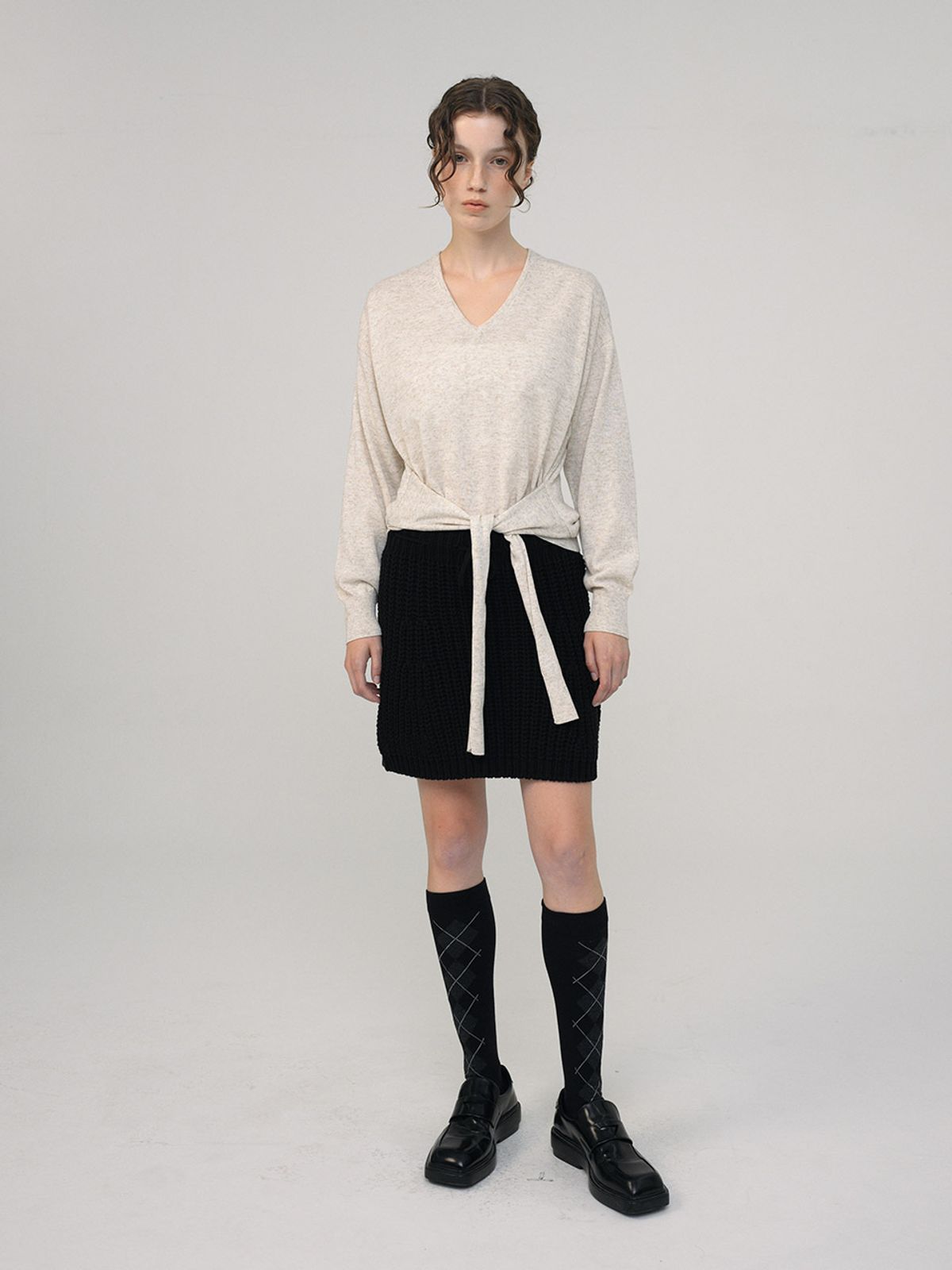 헌치(HUNCH) Bold Knit Skirt (2color)