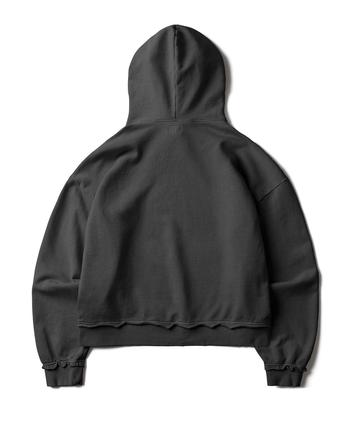 에스파이(ESFAI) VTG CROP HOODIE (CHARCOAL)