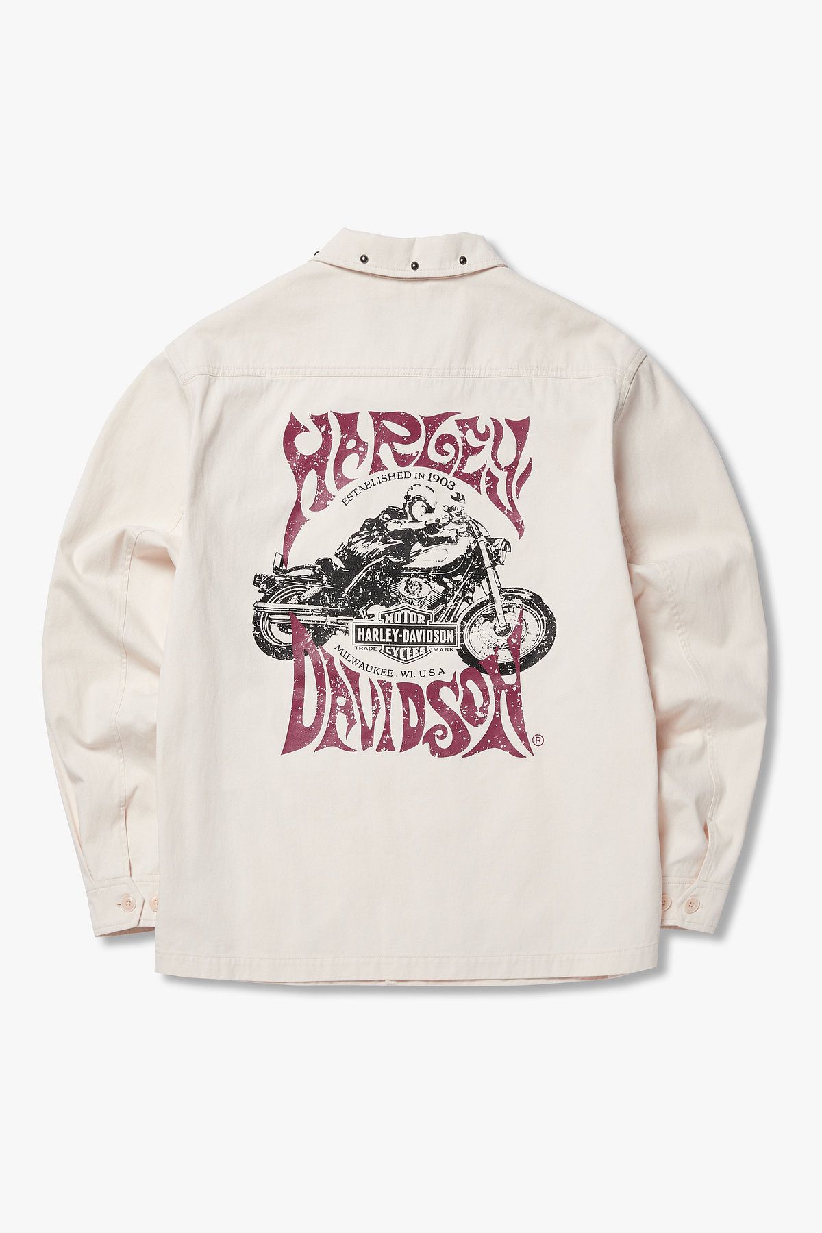 할리데이비슨 컬렉션스®(HARLEY-DAVIDSON COLLECTIONS®) 라이더 프린팅 셔츠 크림_크림 HH15310001