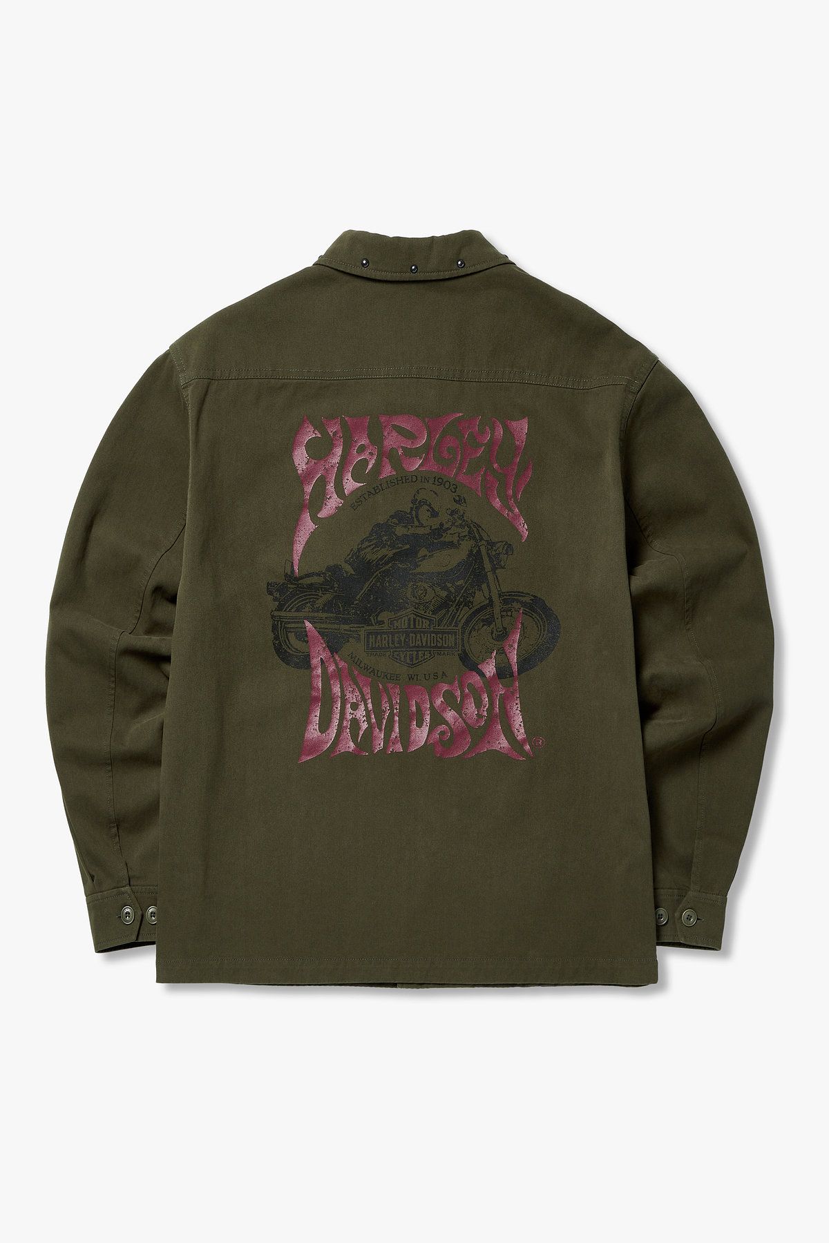 할리데이비슨 컬렉션스®(HARLEY-DAVIDSON COLLECTIONS®) 라이더 프린팅 셔츠 카키_카키 HH15310001