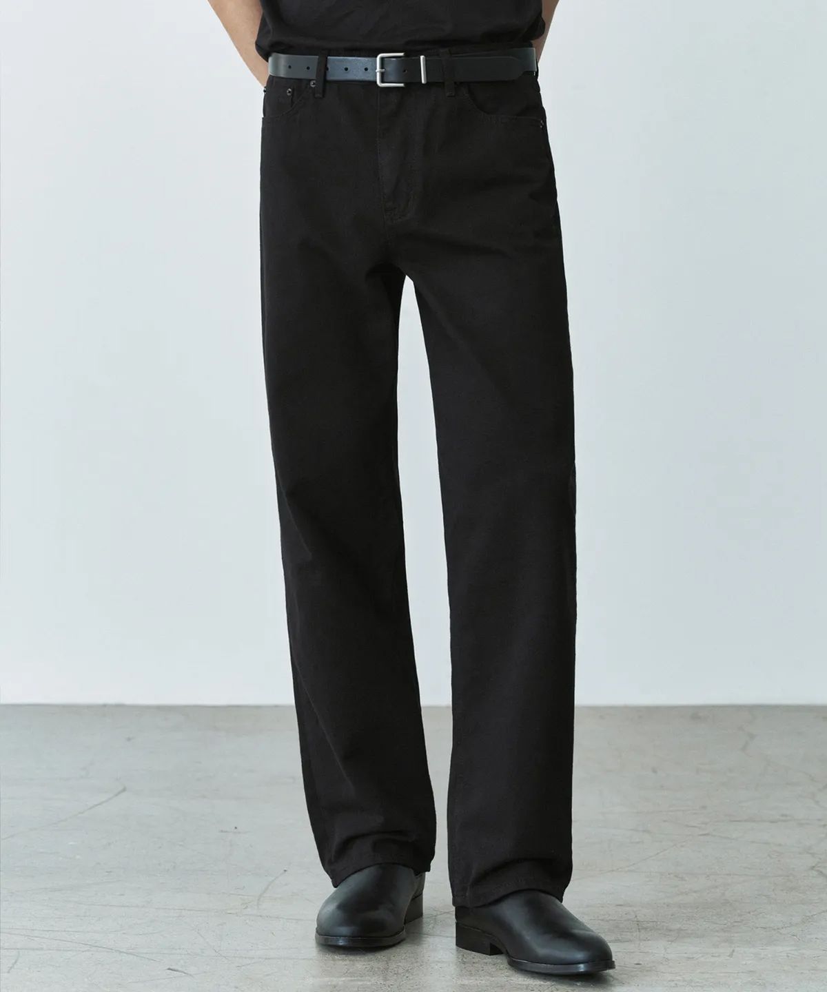 브랜디드(BRANDED) 1730 SOFT BLACK JEANS [WIDE STRAIGHT]