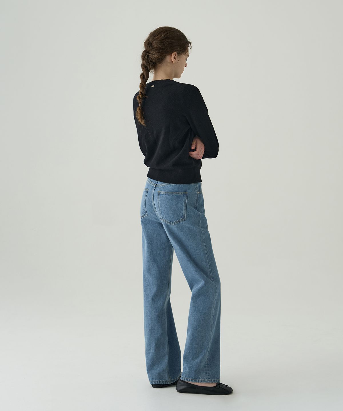 드로우핏 우먼(DRAWFIT WOMEN) 코어 스트레이트 핏 데님 팬츠 [LIGHT BLUE]