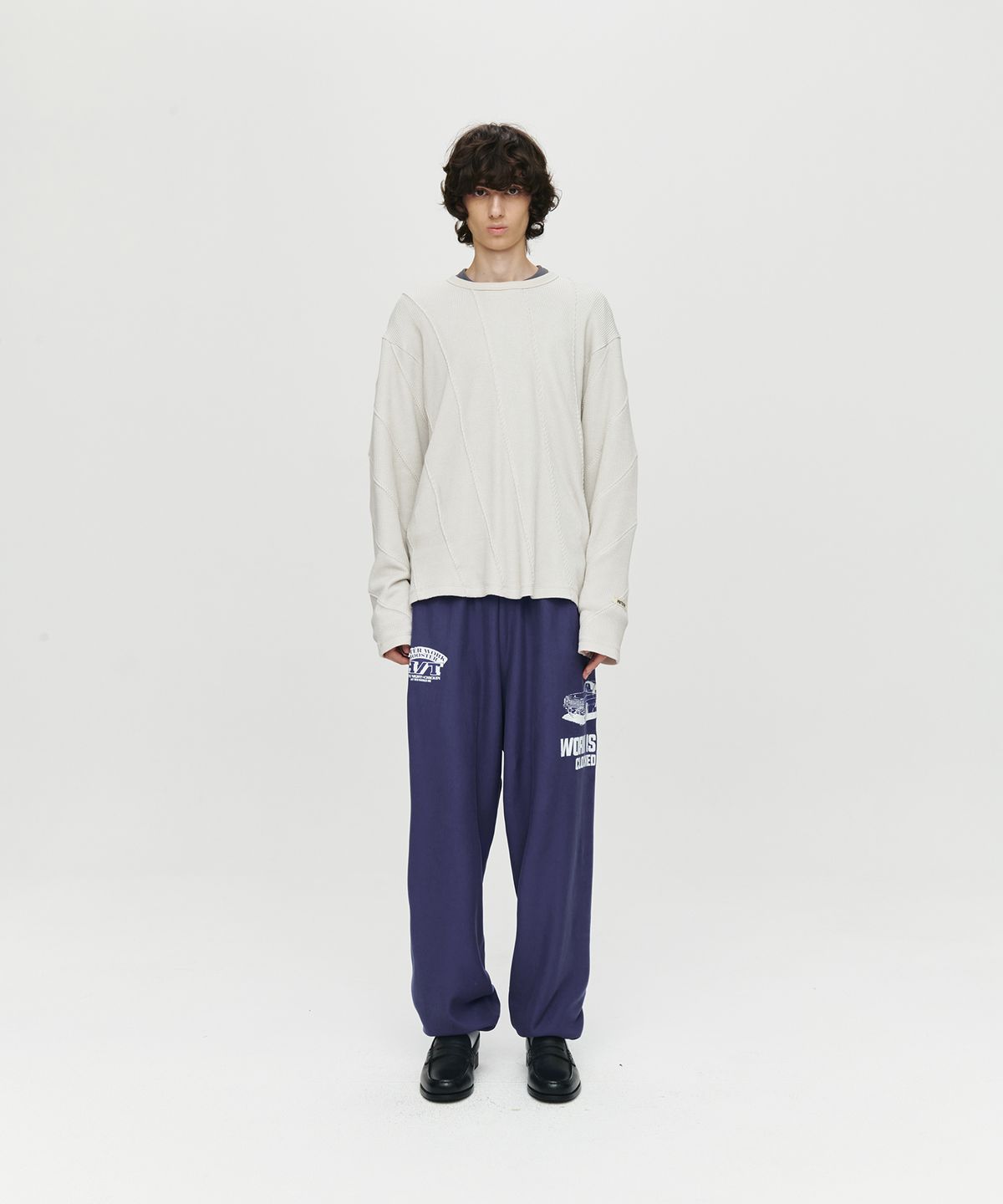 호이테(HEUTE) HET CLOSED OUT CAR SWEATPANTS (PURPLE)