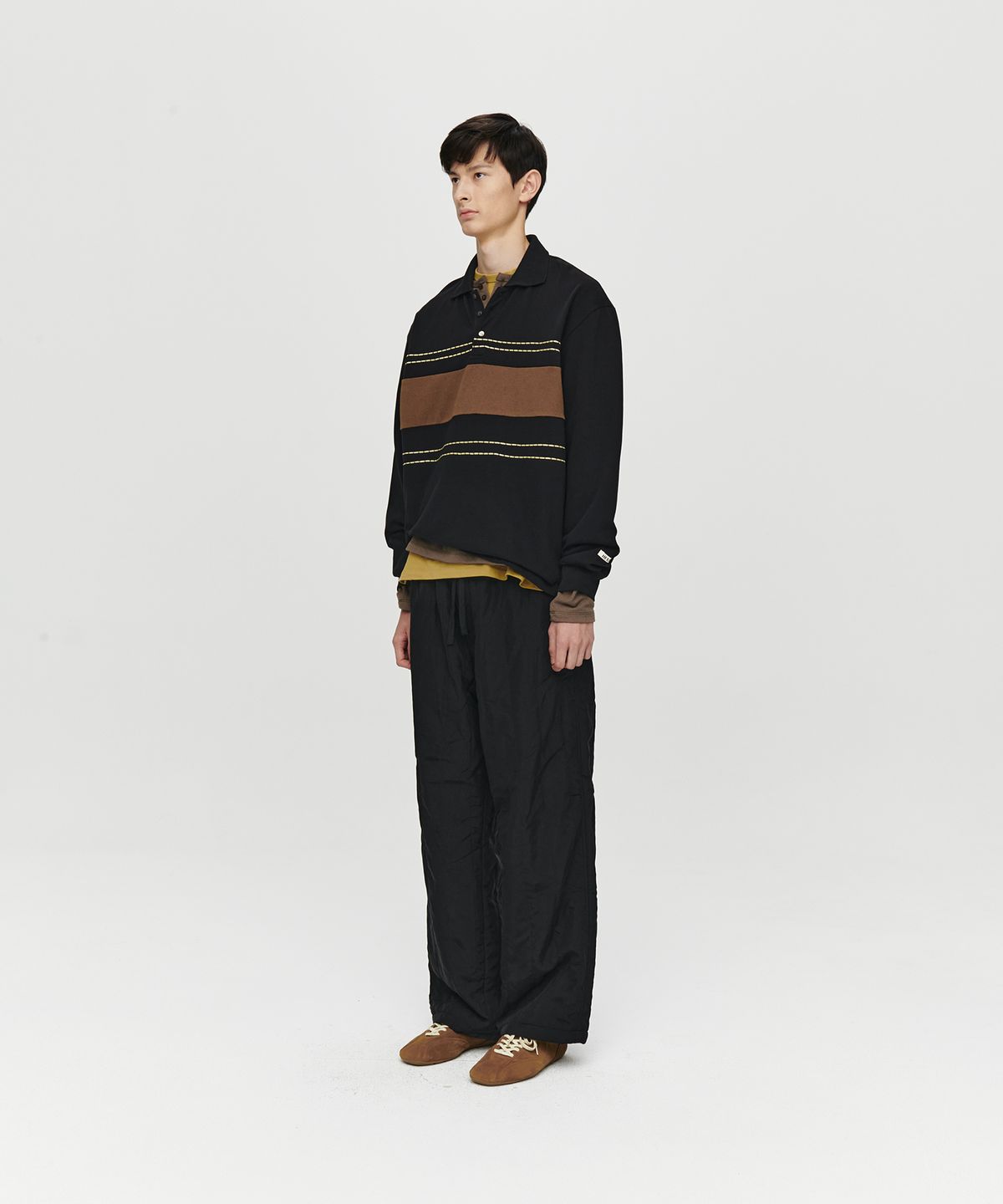 호이테(HEUTE) HET TRACK STRIPE POLO (BLACK)