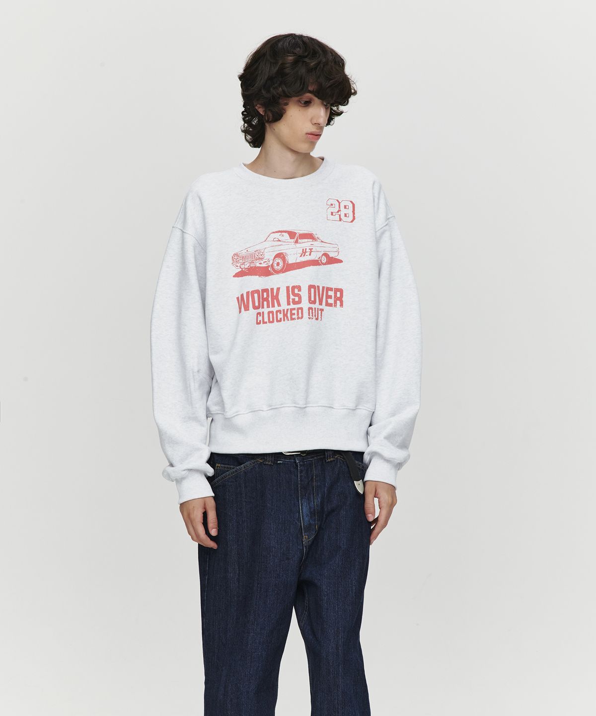 호이테(HEUTE) HET CLOSED OUT CAR SWEATSHIRT (M/GREY)