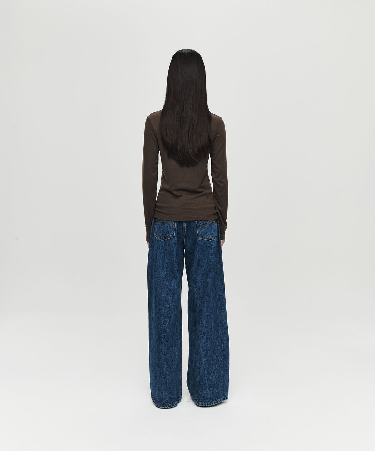 호이테(HEUTE) WOOL LINE TURTLENECK (BROWN)