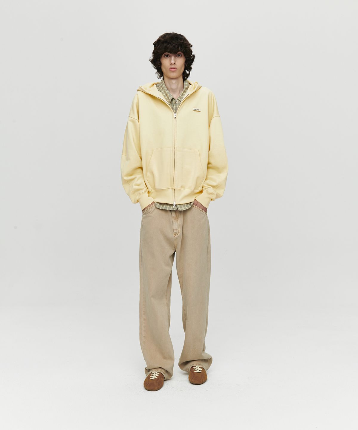 호이테(HEUTE) HET SIGNATURE HOODIE ZIP-UP (BUTTER YELLOW)