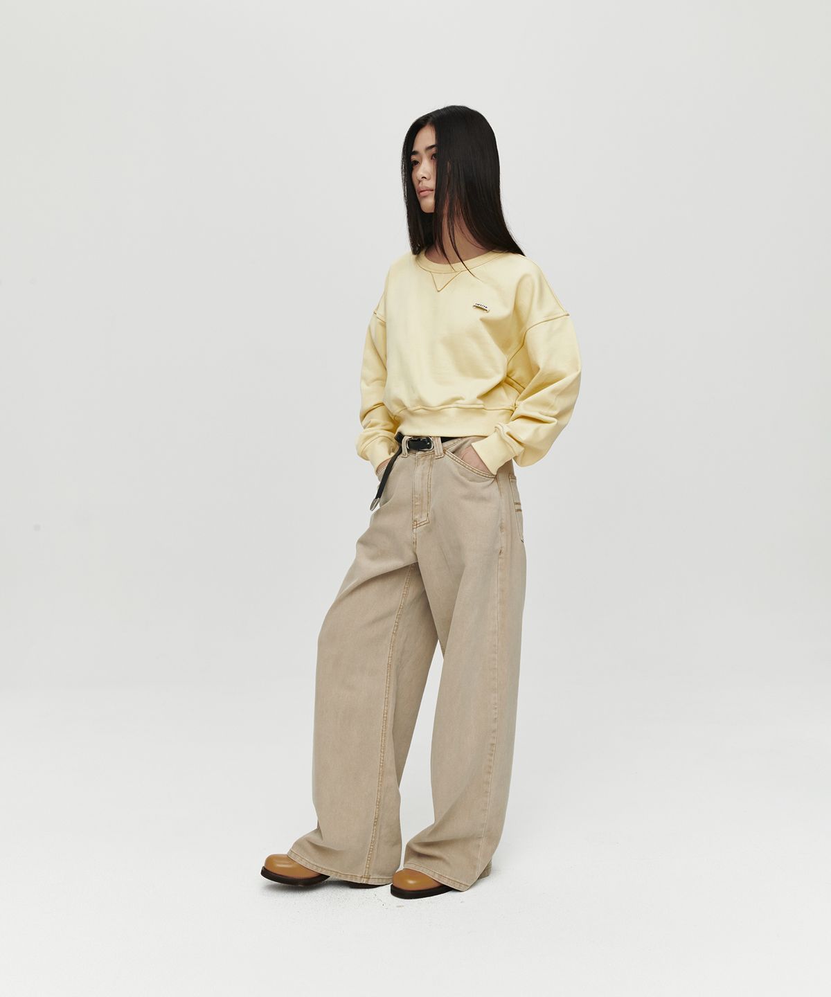 호이테(HEUTE) HEUTE SWEATSHIRT  (BUTTER YELLOW)