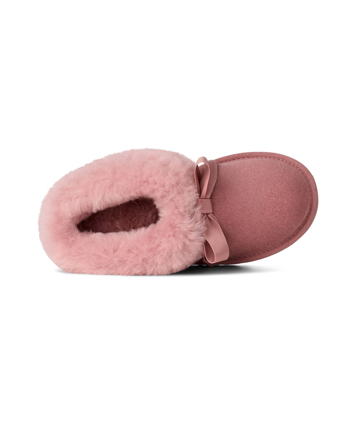 어그 키즈(UGG KIDS) [키즈] 양모 트리밍 리본 슬리퍼 (베일리 슬리퍼)_핑크다운