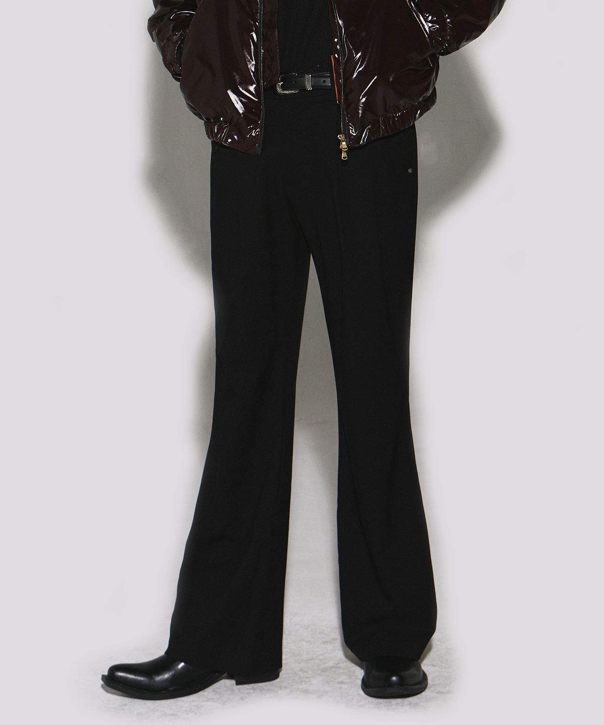웨슬리 휴스턴(WESLEYHYUSTON) Windsor wool boots cut slacks black
