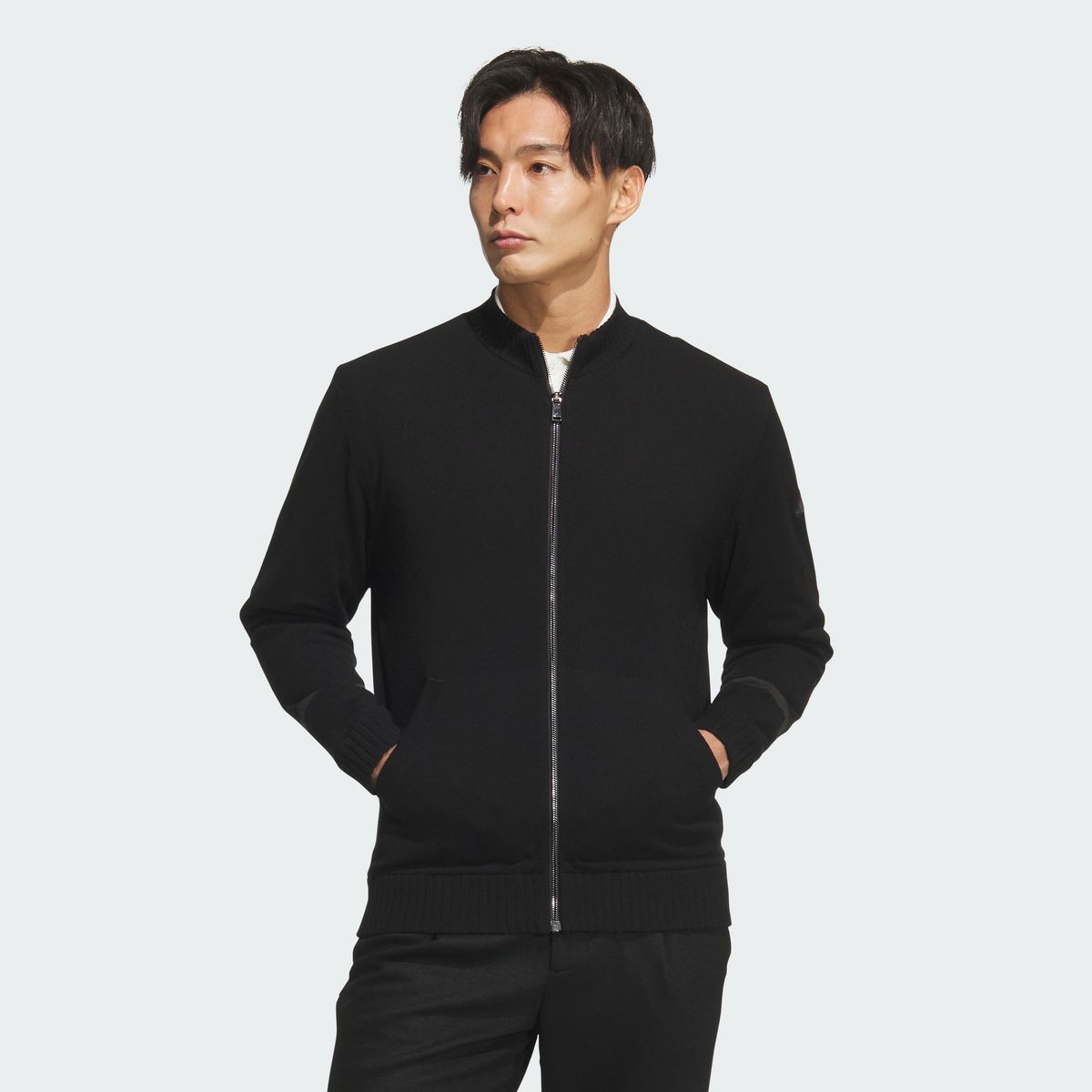 아디다스 골프(ADIDAS GOLF) 방풍 안감 풀지퍼 니트 스웨터 JM9531