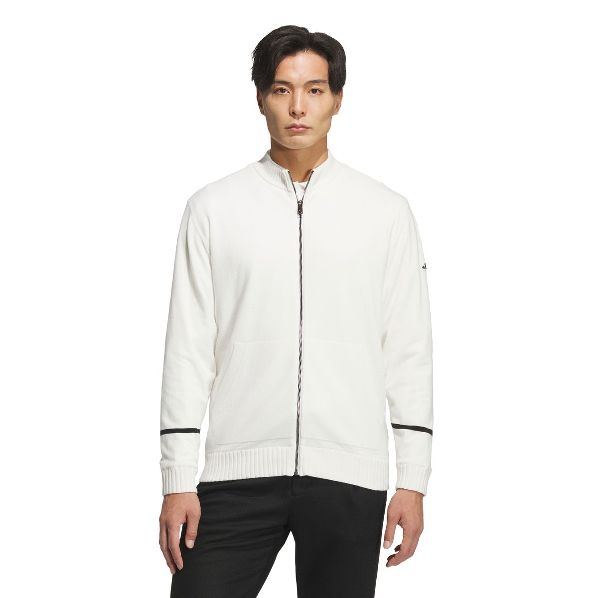 아디다스 골프(ADIDAS GOLF) 방풍 안감 풀지퍼 니트 스웨터 JM9532
