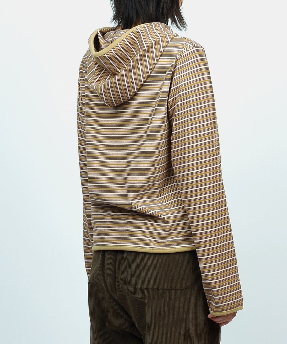 써넥트(SUNNECT) Stripe Taped Hoodie - Mustard