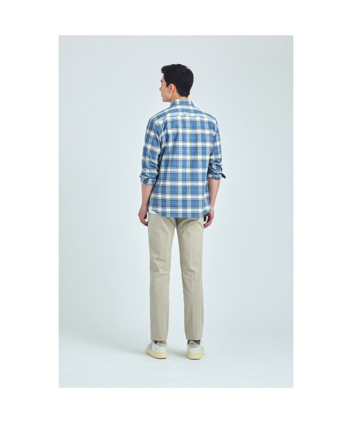 브렌우드(BRENTWOOD) 데님라이크 체크 캐주얼셔츠 BRSAM25451BUX