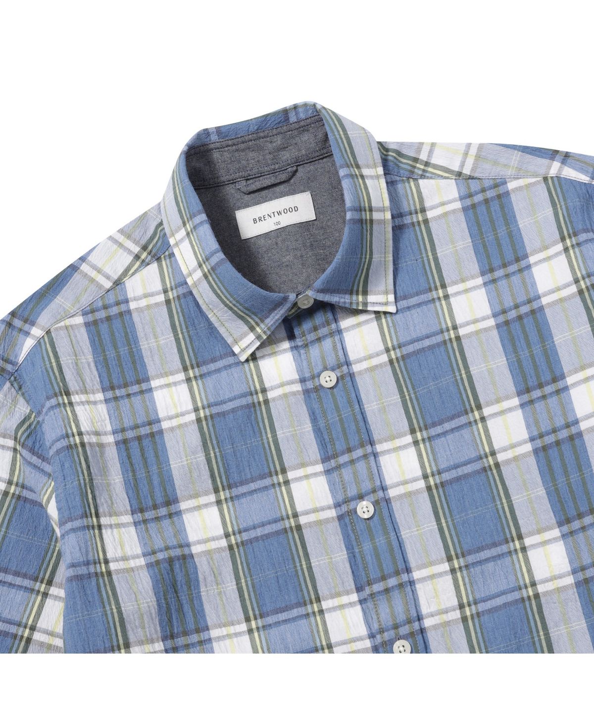 브렌우드(BRENTWOOD) 데님라이크 체크 캐주얼셔츠 BRSAM25451BUX