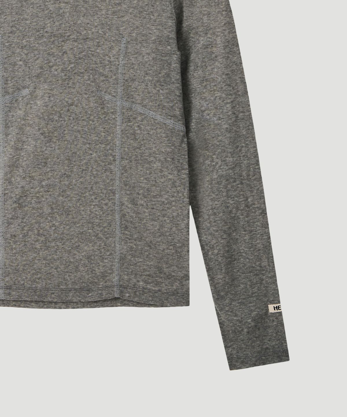 호이테(HEUTE) WOOL LINE TURTLENECK (CHARCOAL)