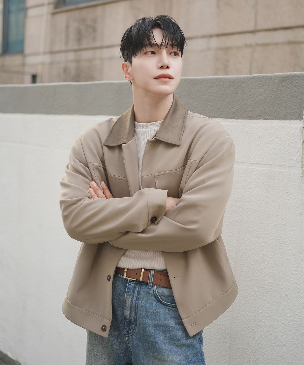 애드호크(ADHOC) 남성 T/R 빅 더블 아웃 포켓 트러커 (DK-BEIGE) (HB9UJ01)