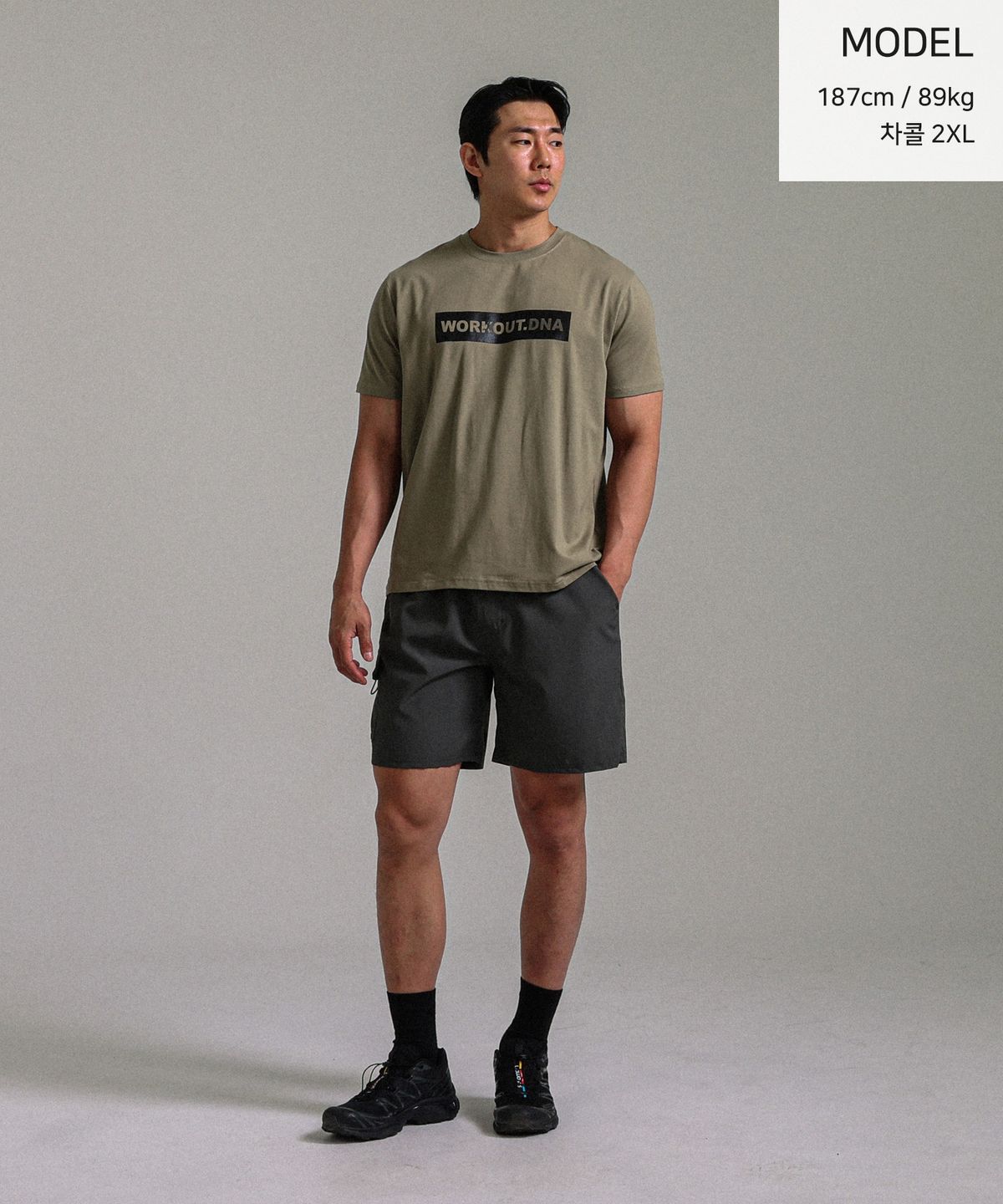 워크아웃디엔에이(WORKOUT DNA) 바바킨 밴딩카고 레깅스반바지