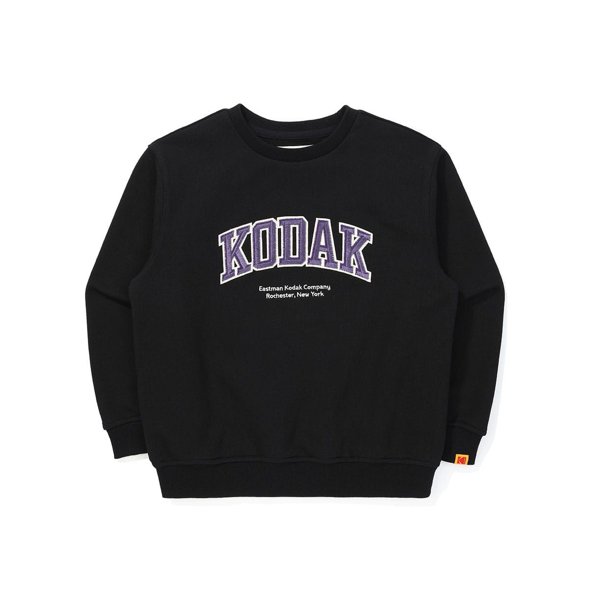 코닥 키즈(KODAK KIDS) 레터링 맨투맨 키즈 BLACK