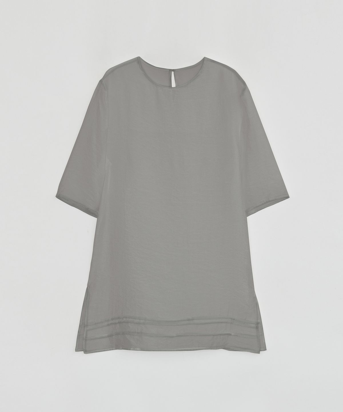 로우타이드(LOW TIDE) HALF SLEEVE SHEER DRESS [GREY]