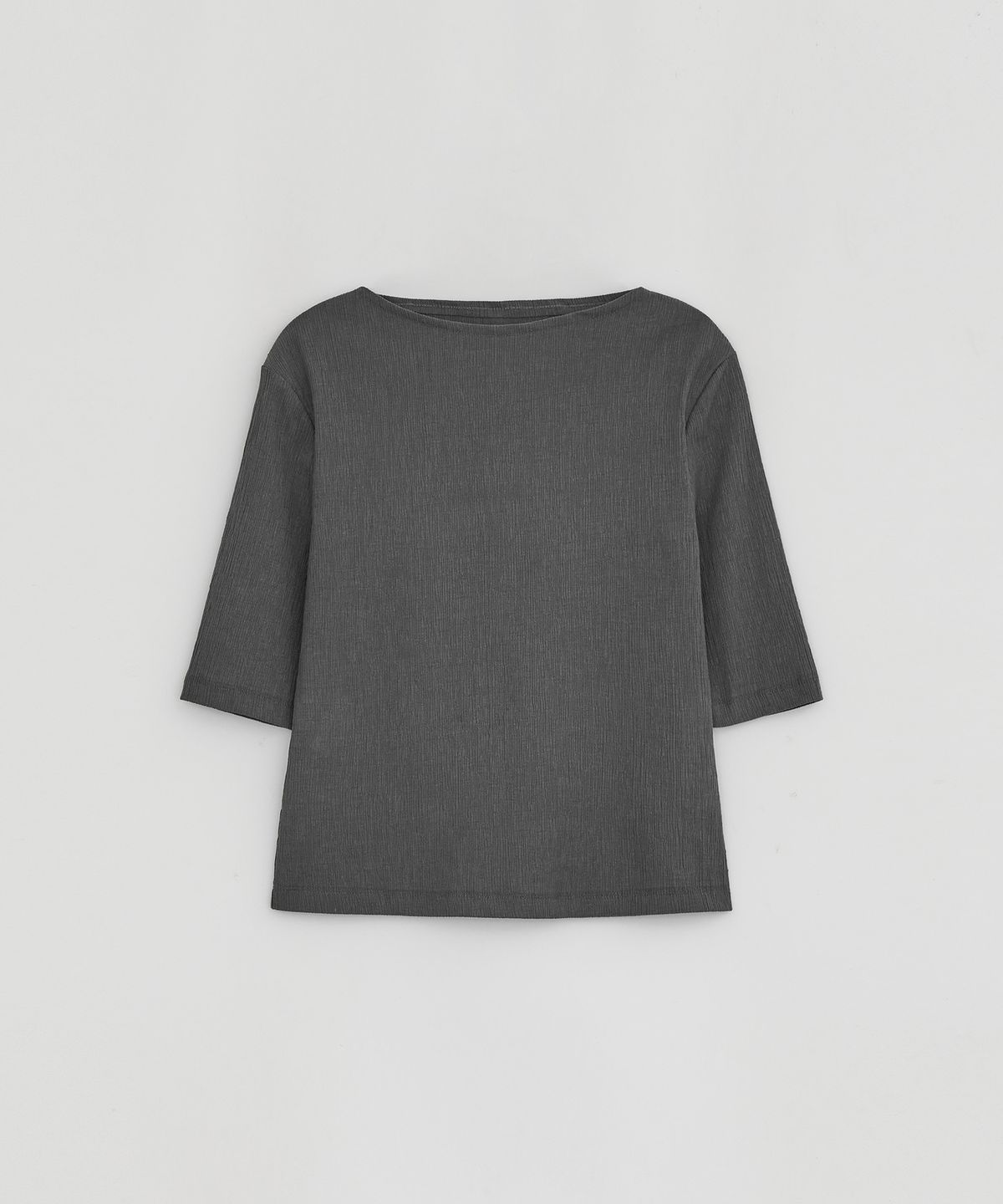 로우타이드(LOW TIDE) PLEATS HALF TOP [CHARCOAL]