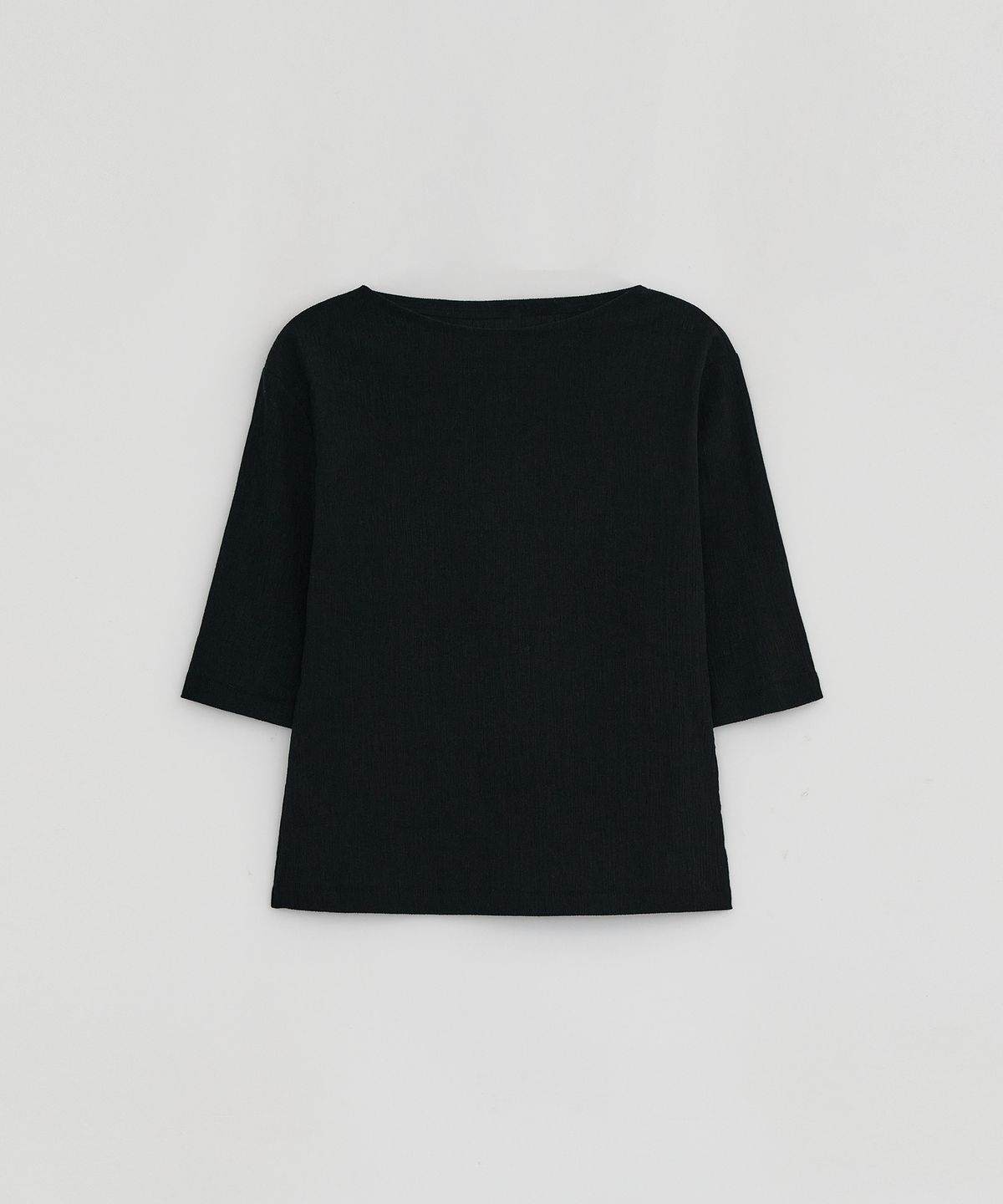 로우타이드(LOW TIDE) PLEATS HALF TOP [BLACK]