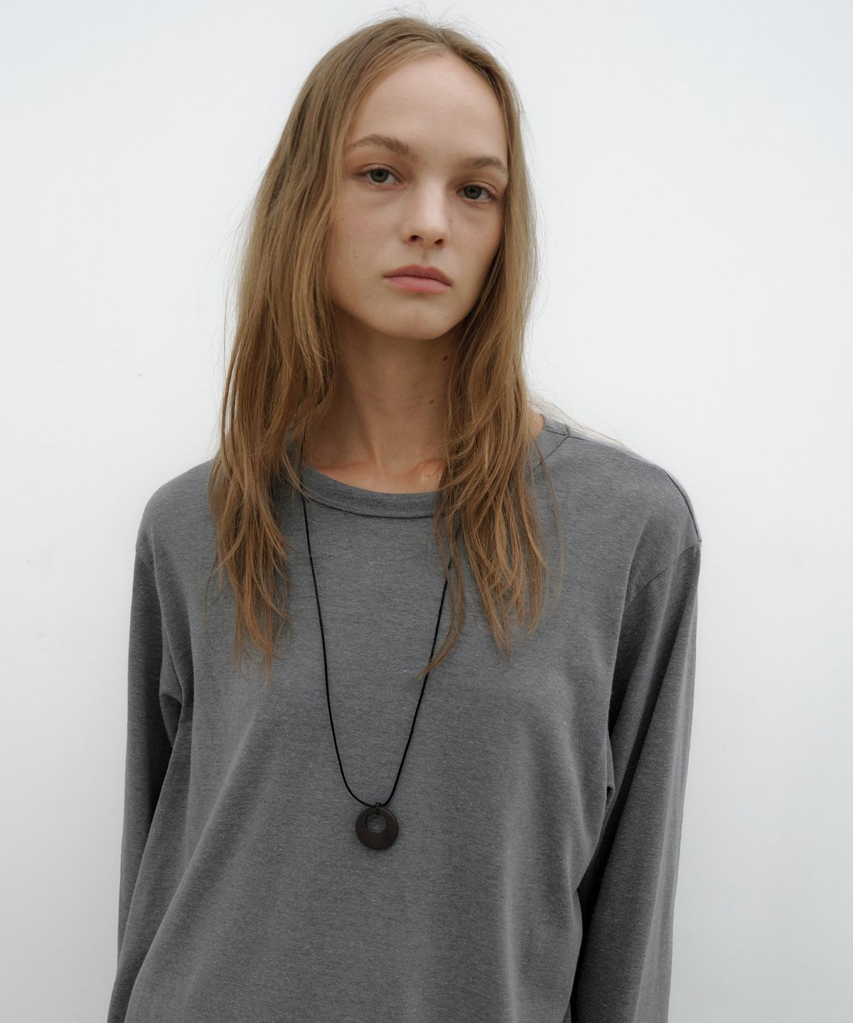 로우타이드(LOW TIDE) RAW CUT T-SHIRT [GREY]