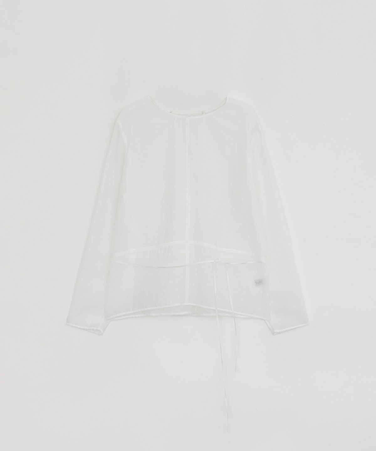 로우타이드(LOW TIDE) SHEER STITCHED BLOUSE [WHITE]