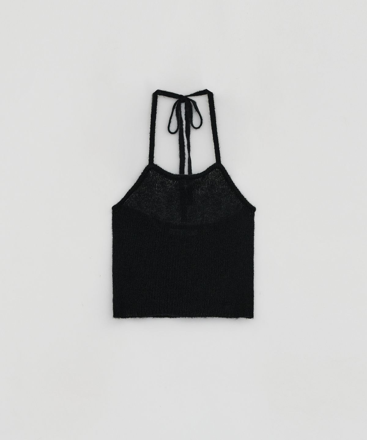 로우타이드(LOW TIDE) ALPACA HALTER KNIT [BLACK]