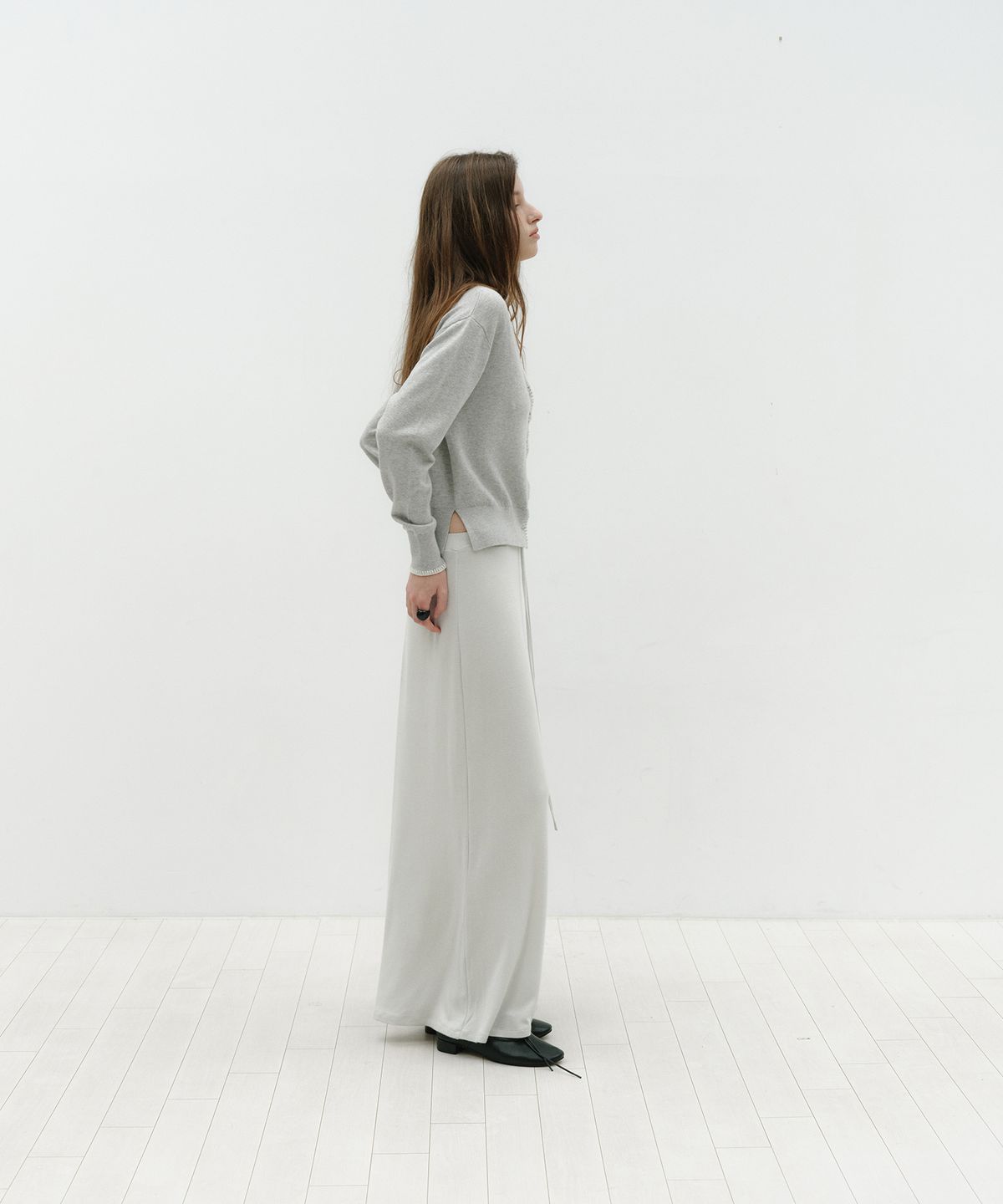 로우타이드(LOW TIDE) HAND STITCH CARDIGAN [GREY]