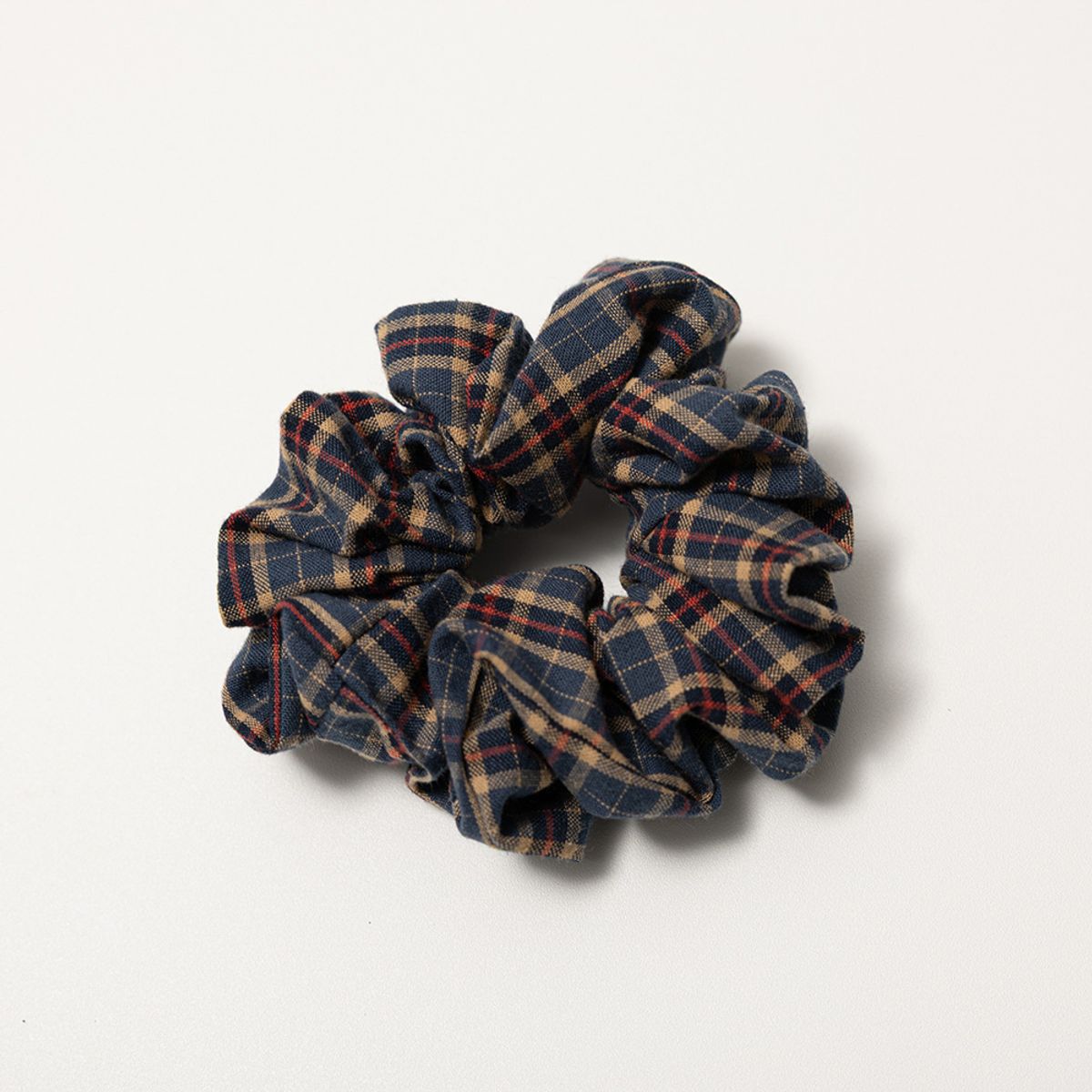 던드롭(DUNDROP) DD_Autumn check hair scrunchie_ROUND_3color