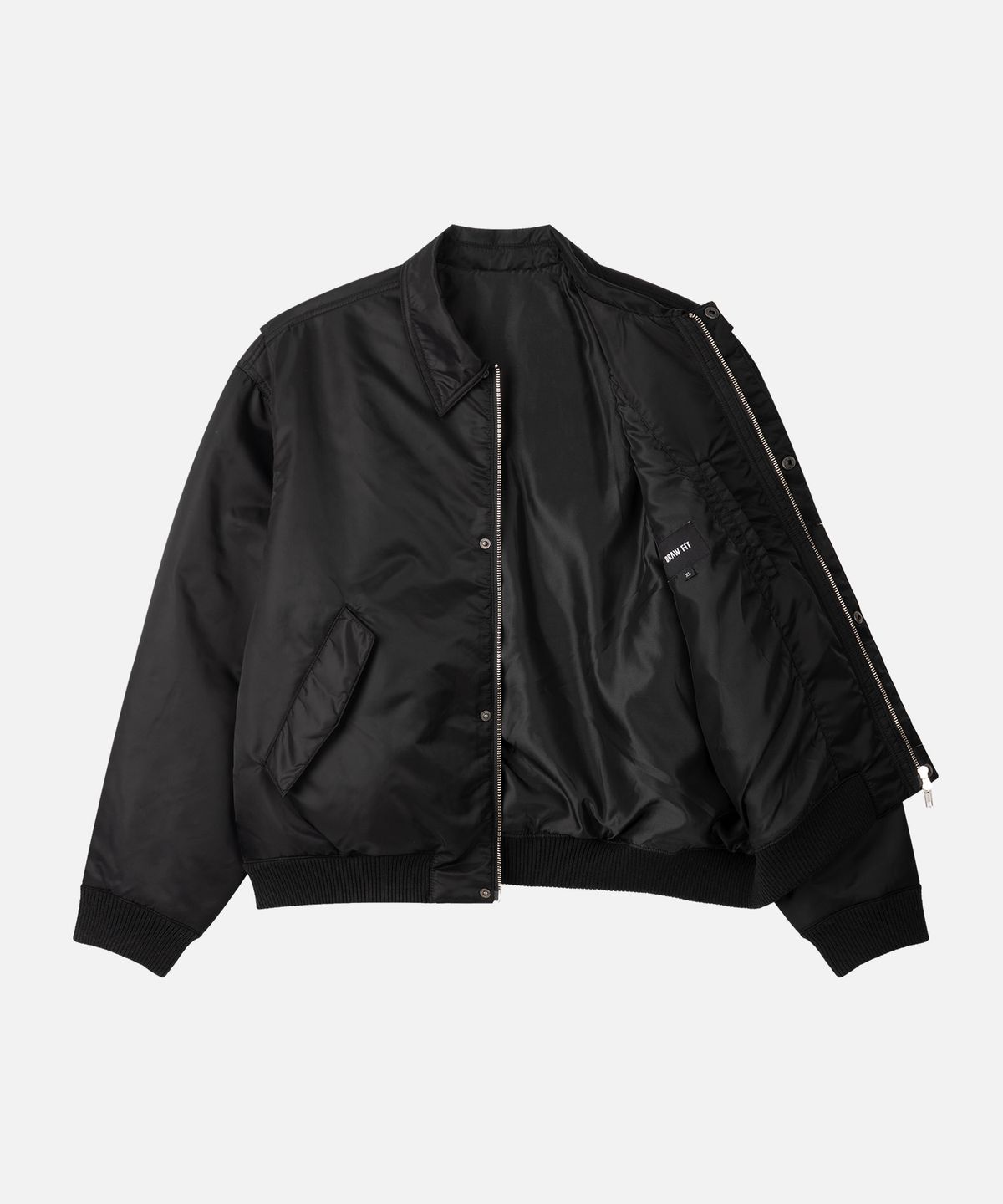 드로우핏(DRAW FIT) 크롭 패디드 플라이트 블루종 자켓 [BLACK]
