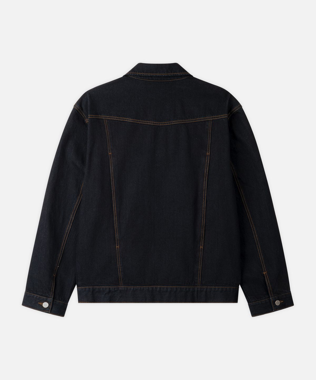 드로우핏(DRAW FIT) 워싱 릴렉스 데님 트러커 자켓 [BLACK INDIGO]