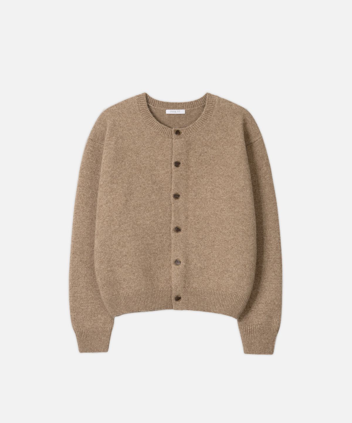 드로우핏(DRAW FIT) 어베인 울 크롭 니트 가디건 [BEIGE]