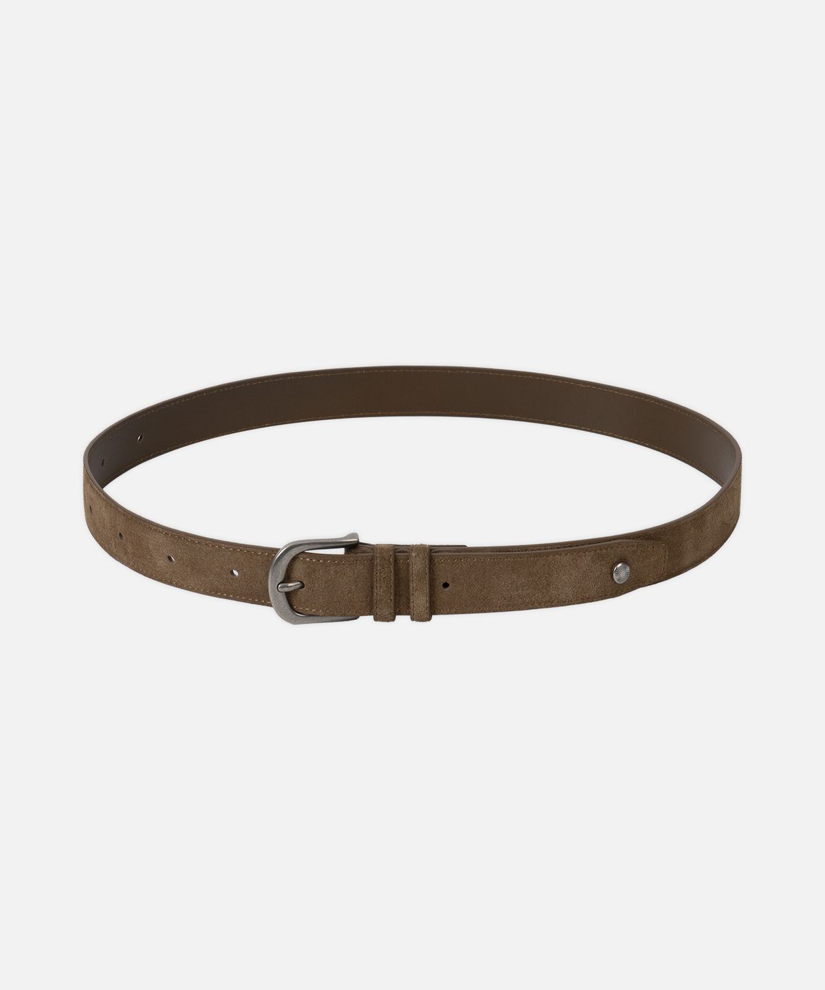 드로우핏(DRAW FIT) 카우 스터드 스웨이드 레더 벨트 [CAMEL]