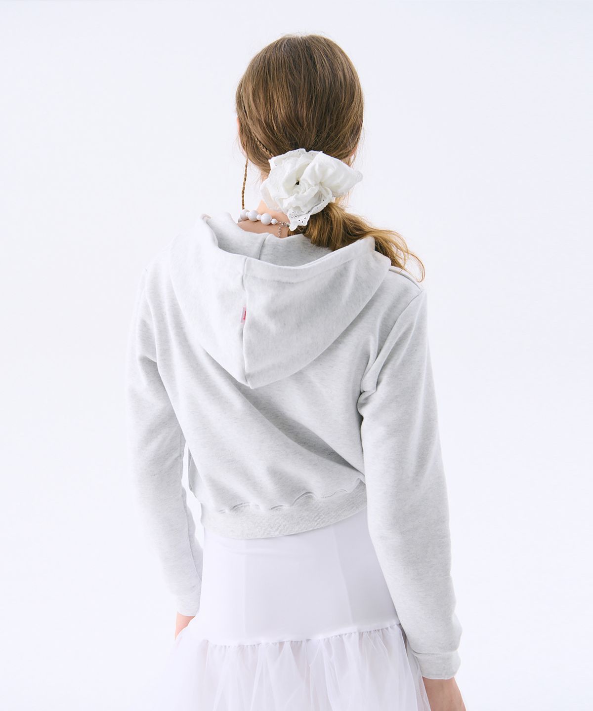 준준스페이스(JUNEJUNE SPACE) Mini Hood Zip-up_Melange(미니 후드 집업_멜란지)