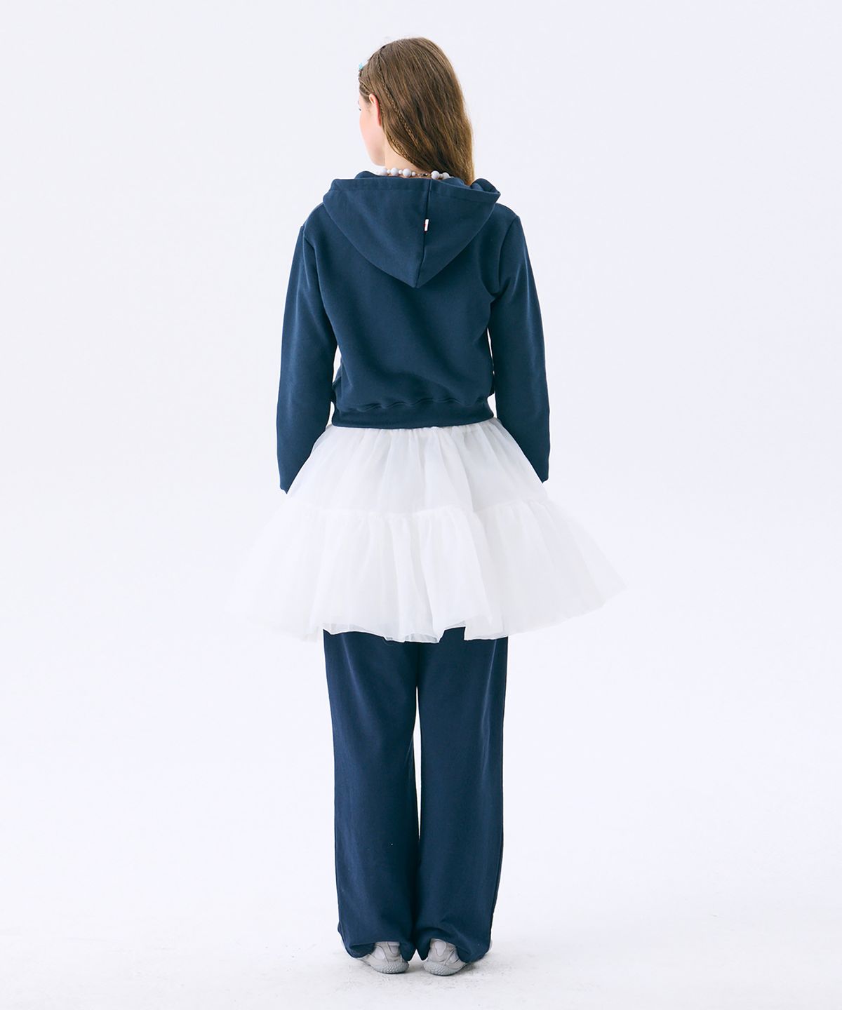 준준스페이스(JUNEJUNE SPACE) Mini Hood Zip-up_Navy(미니 후드 집업_네이비)(