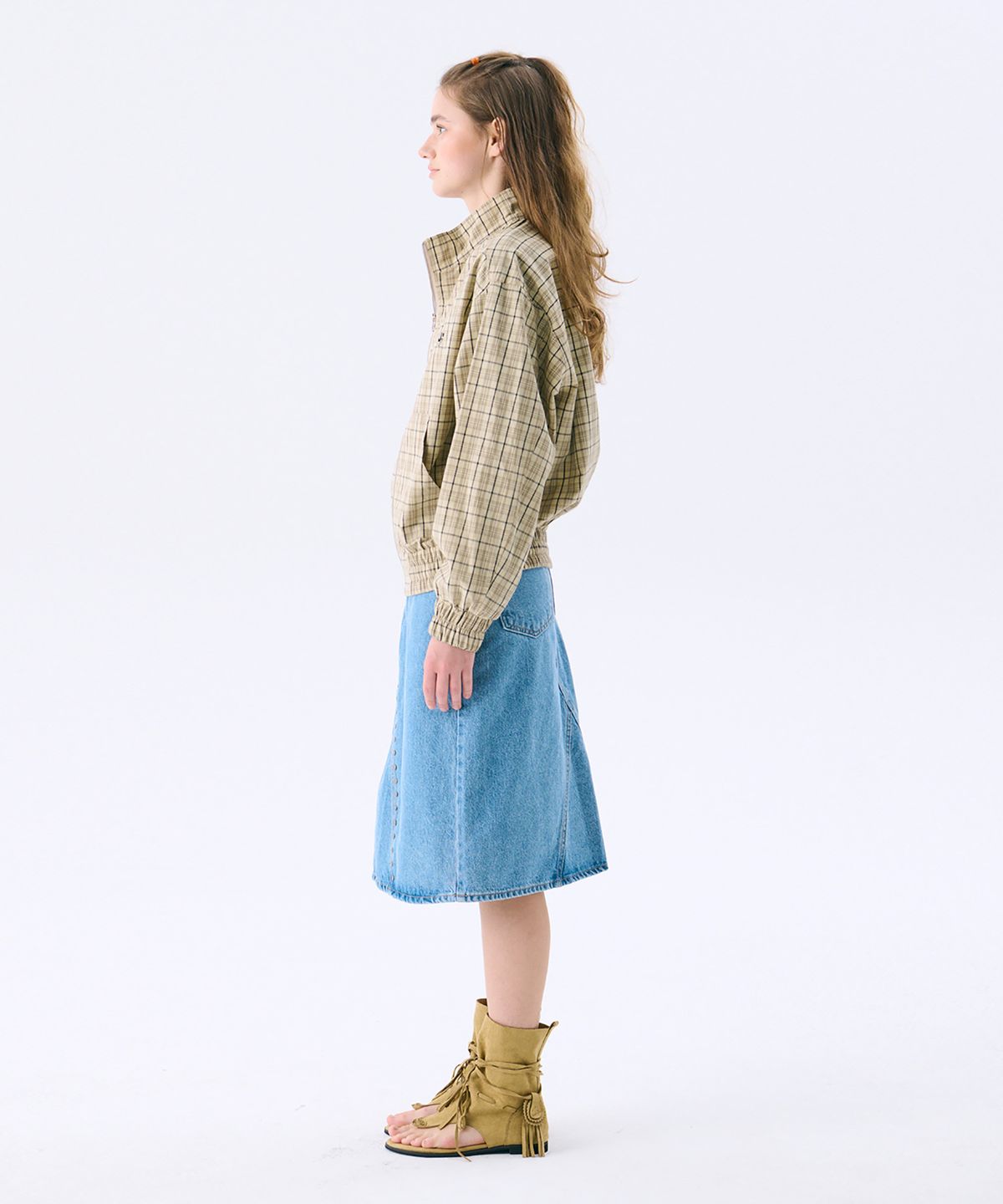 준준스페이스(JUNEJUNE SPACE) Check Anorak Jumper_Beige(체크 아노락 점퍼_베이지)