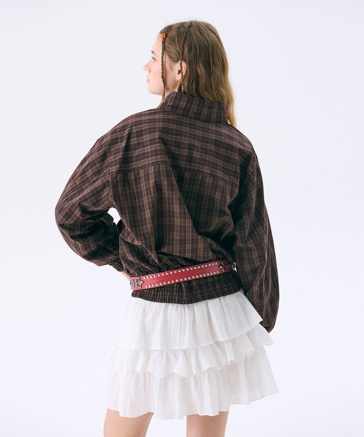 준준스페이스(JUNEJUNE SPACE) Check Anorak Jumper_Brown(체크 아노락 점퍼_브라운)