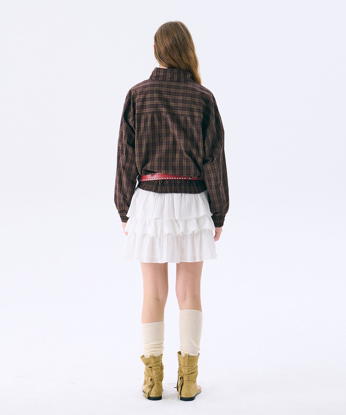 준준스페이스(JUNEJUNE SPACE) Check Anorak Jumper_Brown(체크 아노락 점퍼_브라운)